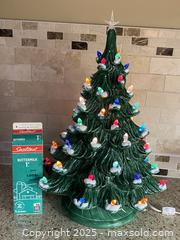 MaxSold Auction: Vintage Lighted Glazed Ceramic Christmas Tree with Multi-Color Bulbs - Toronto (Ontario, Canada) SELLER MANAGED Downsizing Online Auction - O'Connor Drive (CONDO)