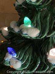 MaxSold Auction: Vintage Lighted Glazed Ceramic Christmas Tree with Multi-Color Bulbs - Toronto (Ontario, Canada) SELLER MANAGED Downsizing Online Auction - O'Connor Drive (CONDO)