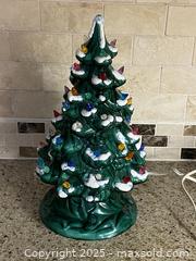 MaxSold Auction: Vintage Lighted Glazed Ceramic Tabletop Christmas Tree - Toronto (Ontario, Canada) SELLER MANAGED Downsizing Online Auction - O'Connor Drive (CONDO)