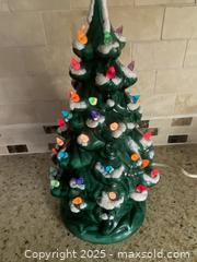 MaxSold Auction: Vintage Lighted Glazed Ceramic Tabletop Christmas Tree - Toronto (Ontario, Canada) SELLER MANAGED Downsizing Online Auction - O'Connor Drive (CONDO)