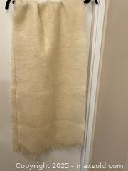 MaxSold Auction: Vintage Long Fringed Mohair Scarf/Wrap Cream Pale Yellow Made in Scotland - Toronto (Ontario, Canada) SELLER MANAGED Downsizing Online Auction - O'Connor Drive (CONDO)