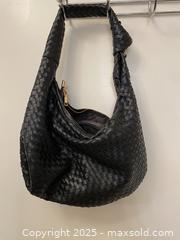 MaxSold Auction: Vintage Melie Bianco Black Woven Leather Hobo Shoulder Bag/ Purse - Toronto (Ontario, Canada) SELLER MANAGED Downsizing Online Auction - O'Connor Drive (CONDO)