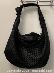 MaxSold Auction: Vintage Melie Bianco Black Woven Leather Hobo Shoulder Bag/ Purse - Toronto (Ontario, Canada) SELLER MANAGED Downsizing Online Auction - O'Connor Drive (CONDO)