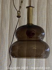 MaxSold Auction: Vintage Pendant Light in Brown and Bubble Glass Lamp with Brass Finish - Toronto (Ontario, Canada) SELLER MANAGED Downsizing Online Auction - O'Connor Drive (CONDO)