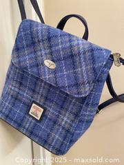 MaxSold Auction: Vintage Scottish Harris Tweed Plaid Small Shoulder Bag/ Daypack/ Backpack - Toronto (Ontario, Canada) SELLER MANAGED Downsizing Online Auction - O'Connor Drive (CONDO)