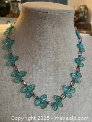 MaxSold Auction: Vintage Teal and Brown Glass Bead Necklace - Toronto (Ontario, Canada) SELLER MANAGED Downsizing Online Auction - O'Connor Drive (CONDO)