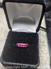 MaxSold Auction: Jewelry.  22k Gold Ring with pink stones - Burnaby (British Columbia, Canada) SELLER MANAGED Downsizing Online Auction - Claude Avenue