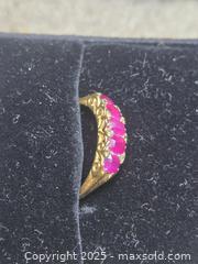 MaxSold Auction: Jewelry.  22k Gold Ring with pink stones - Burnaby (British Columbia, Canada) SELLER MANAGED Downsizing Online Auction - Claude Avenue