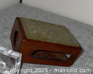 MaxSold Auction: Wood/Jade matchbox holder VINTAGE - Citrus Heights (California, USA) SELLER MANAGED Downsizing Online Auction - Sylvan Grove Way