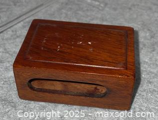 MaxSold Auction: Wood/Jade matchbox holder VINTAGE - Citrus Heights (California, USA) SELLER MANAGED Downsizing Online Auction - Sylvan Grove Way