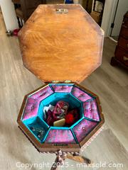 MaxSold Auction: Victorian Inlaid Sewing/Games table - Langford (British Columbia, Canada) SELLER MANAGED Downsizing Online Auction - Gateway Road (CONDO)