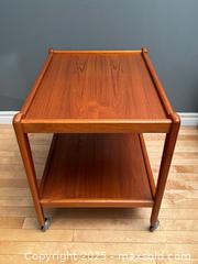 MaxSold Auction: Mid century modern Danish Teak bar/server cart - Toronto (Ontario, Canada) SELLER MANAGED Reseller Online Auction - Kempsell Crescent