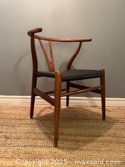 MaxSold Auction: Mid century modern Hans Wegner CH24 Wishbone Oak/Leather Chair - Toronto (Ontario, Canada) SELLER MANAGED Reseller Online Auction - Kempsell Crescent
