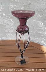 MaxSold Auction: Makora krosno handblown jellyfish candlestick  - View Royal (British Columbia, Canada) SELLER MANAGED Downsizing Online Auction - Pheasant Lane