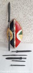 MaxSold Auction: Small maasai shield and tools   - View Royal (British Columbia, Canada) SELLER MANAGED Downsizing Online Auction - Pheasant Lane