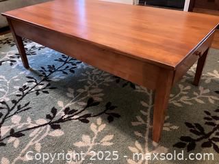 MaxSold Auction: Maple Coffee Table and Area Rug - Arlington (Massachusetts, USA) PARTNER MANAGED Estate Sale Online Auction - Teel Street