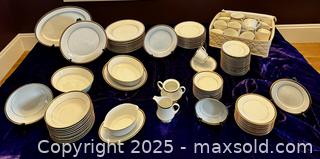 MaxSold Auction: Noritake Porcelain China, in Elysee Pattern -  Service for 10+ - Arlington (Massachusetts, USA) PARTNER MANAGED Estate Sale Online Auction - Teel Street