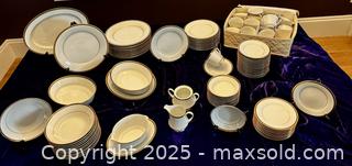 MaxSold Auction: Noritake Porcelain China, in Elysee Pattern -  Service for 10+ - Arlington (Massachusetts, USA) PARTNER MANAGED Estate Sale Online Auction - Teel Street