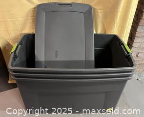 MaxSold Auction: Storage Bins with Lids - Arlington (Massachusetts, USA) PARTNER MANAGED Estate Sale Online Auction - Teel Street