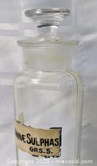 MaxSold Auction: ANTIQUE LIDDED CLEAR GLASS MEDICAL BOTTLE - Kingston (Ontario, Canada) SELLER MANAGED Downsizing Online Auction - Rosemund Crescent