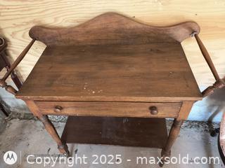 MaxSold Auction: Antique walnut wash stand  - Loyalist (Ontario, Canada) SELLER MANAGED Estate Sale Online Auction - County Road 2