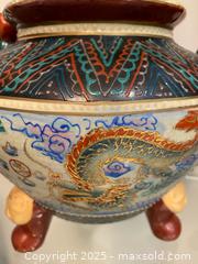 MaxSold Auction: Antique Mieji Period (1868-1912) Japanese Large Imari Ware Porcelain Incense Burner (koro) with Lid - St. Catharines (Ontario, Canada) SELLER MANAGED Estate Sale Online Auction - Monique Crescent