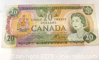 MaxSold Auction: Canadian Twenty Dollar Bill from the 1969-1979 Scenes of Canada Series  - St. Catharines (Ontario, Canada) SELLER MANAGED Estate Sale Online Auction - Monique Crescent