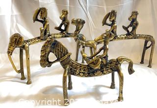 MaxSold Auction: Vintage Dogon Brass Equestrian  Warrior Figurines  - St. Catharines (Ontario, Canada) SELLER MANAGED Estate Sale Online Auction - Monique Crescent