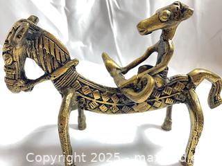 MaxSold Auction: Vintage Dogon Brass Equestrian  Warrior Figurines  - St. Catharines (Ontario, Canada) SELLER MANAGED Estate Sale Online Auction - Monique Crescent