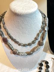 MaxSold Auction: 12 Necklaces, grays, blacks, silver &#38; gold - Port Townsend (Washington, USA) PARTNER MANAGED Estate Sale Online Auction - Rosewood Street