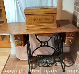 MaxSold Auction: Antique sewing machine table - Port Townsend (Washington, USA) PARTNER MANAGED Estate Sale Online Auction - Rosewood Street