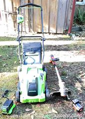 MaxSold Auction: Battery Operated Greenworks Mower and Black and Decker Weed Wacker - Port Townsend (Washington, USA) PARTNER MANAGED Estate Sale Online Auction - Rosewood Street