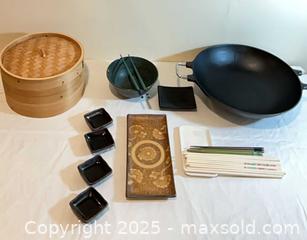 MaxSold Auction: Cast-iron wok, steamer basket, sushi - Port Townsend (Washington, USA) PARTNER MANAGED Estate Sale Online Auction - Rosewood Street