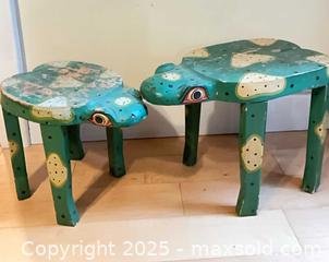MaxSold Auction: Folk Art Frog end tables - Port Townsend (Washington, USA) PARTNER MANAGED Estate Sale Online Auction - Rosewood Street