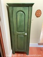 MaxSold Auction: Green narrow wooden cabinet - Port Townsend (Washington, USA) PARTNER MANAGED Estate Sale Online Auction - Rosewood Street