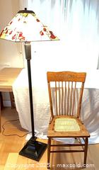 MaxSold Auction: Vintage Chair and Stained Glass Floor Lamp - Port Townsend (Washington, USA) PARTNER MANAGED Estate Sale Online Auction - Rosewood Street