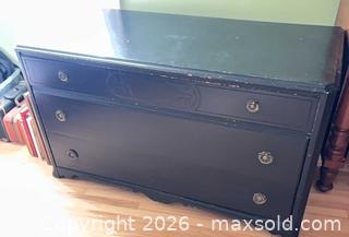 MaxSold Auction: Black Wooden Chest of Drawers C - London (Ontario, Canada) PARTNER MANAGED Estate Sale Online Auction - Clenray Place
