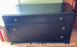 MaxSold Auction: Black Wooden Chest of Drawers C - London (Ontario, Canada) PARTNER MANAGED Estate Sale Online Auction - Clenray Place