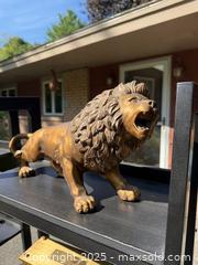 MaxSold Auction: Bronze-Finish Lion Figurine Decorative Sculpture - Southborough (Massachusetts, USA) SELLER MANAGED Estate Sale Online Auction - Northboro Road