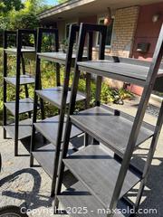 MaxSold Auction: Set of 3 Ladder-Style Shelving Units, 4 Shelves Each - Southborough (Massachusetts, USA) SELLER MANAGED Estate Sale Online Auction - Northboro Road