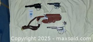 MaxSold Auction: Vintage Toy Cap/Prop Revolver Costume Set with Holster &#38; Badge - Addington Highlands (Ontario, Canada) SELLER MANAGED Downsizing Online Auction - Addington Road 2
