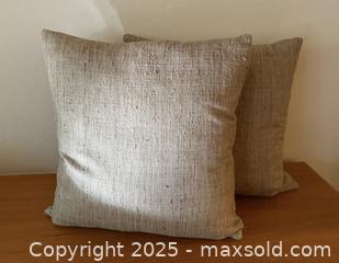 MaxSold Auction: Crate &#38; Barrel Almond Feather Down Throw Pillows  - Los Altos (California, USA) SELLER MANAGED Estate Sale Online Auction - Holt Avenue
