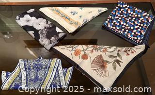 MaxSold Auction: Vintage Assorted Scarves &#38; Handkerchiefs Tory Burch Silk and more! - Los Altos (California, USA) SELLER MANAGED Estate Sale Online Auction - Holt Avenue