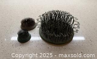 MaxSold Auction: Vintage Blue Ribbon Flower Frog Set - Los Altos (California, USA) SELLER MANAGED Estate Sale Online Auction - Holt Avenue