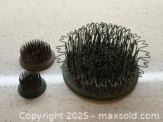 MaxSold Auction: Vintage Blue Ribbon Flower Frog Set - Los Altos (California, USA) SELLER MANAGED Estate Sale Online Auction - Holt Avenue