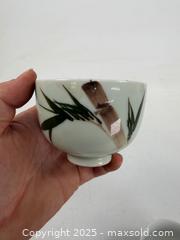 MaxSold Auction: Pair, vintage bamboo decorated hand, painted porcelain table bowls with one lid - Concord (California, USA) SELLER MANAGED Estate Sale Online Auction - Landana Drive