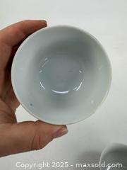 MaxSold Auction: Pair, vintage bamboo decorated hand, painted porcelain table bowls with one lid - Concord (California, USA) SELLER MANAGED Estate Sale Online Auction - Landana Drive