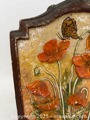 MaxSold Auction: Rare Meister Art Works Chromo-Cotta Clay Art Piece California Poppy Butterfly - Concord (California, USA) SELLER MANAGED Estate Sale Online Auction - Landana Drive