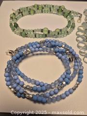 MaxSold Auction: Pale Aqua/Light Blue Statement Necklaces - Lot of 3 - Markham (Ontario, Canada) PARTNER MANAGED Downsizing Online Auction - Henderson Avenue