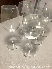 MaxSold Auction: Set of 6 Clear Large-Bowl Wine Glasses, Approximately 9.5 in - Markham (Ontario, Canada) PARTNER MANAGED Downsizing Online Auction - Henderson Avenue